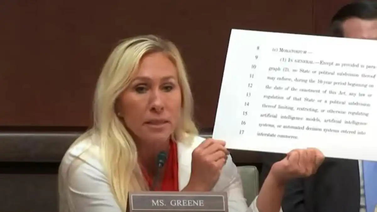 Marjorie Taylor Greene Opposes AI Provision in Trump's OBBB, Sparks Debate